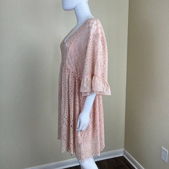 Anthropologie Pink Ruffled Tiered Sundress - Picture 10 of 16